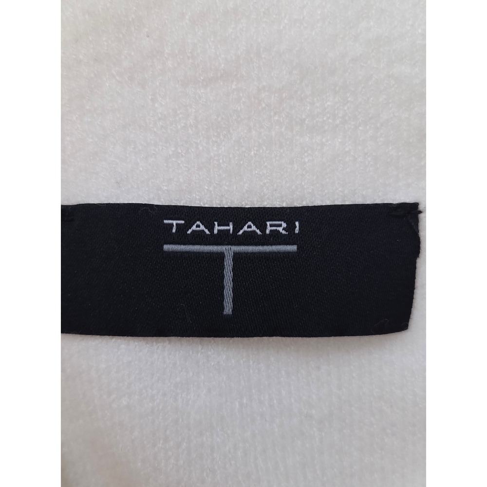 Tahari Sequin Soutache Funnel Neck Sweater Womens Small White NWT $88 THF5N018 - Picture 4 of 7